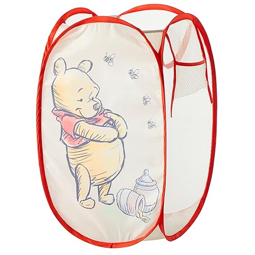 Disney Winnie the Pooh Pop Up Hamper with Durable Carry Handles for Laundry, Nursery, Storage, 21'' H x 13.5'' W X 13.5'' L - Winnie The Pooh