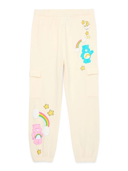 Care Bears Girls Fleece Cargo Jogger Sweatpants with Embroidery, Sizes 4-16