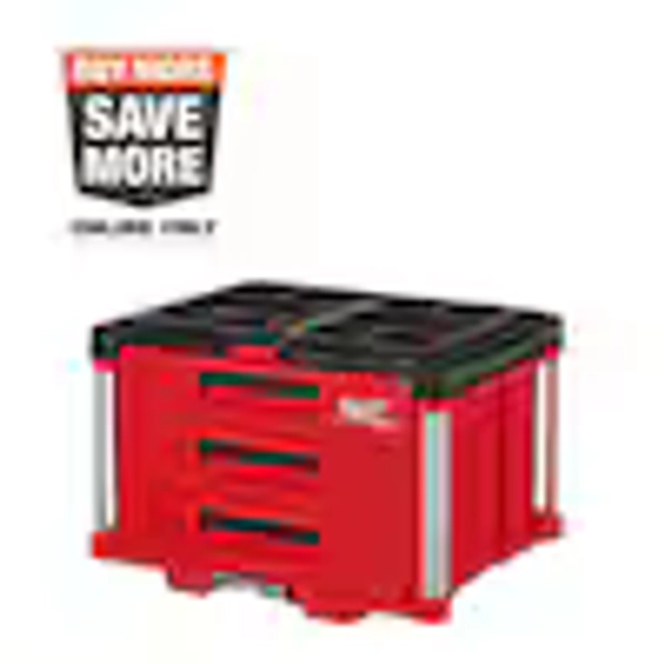 Milwaukee PACKOUT 22 in. Modular 3-Drawer Tool Box with Metal Reinforced Corners 48-22-8443