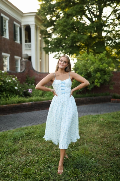 Gracen Dress - Blue Floral