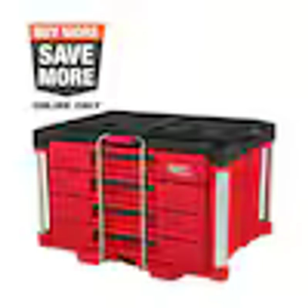 Milwaukee PACKOUT 22 in. Modular 4-Drawer Tool Box with Metal Reinforced Corners and 50 lbs. Capacity 48-22-8444