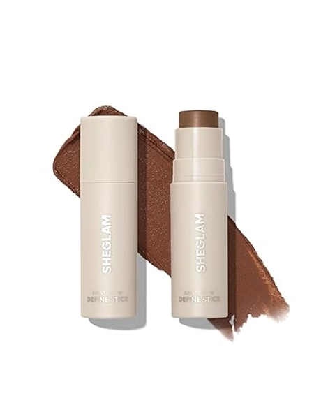SHEGLAM Snatch 'n' Define Cream Contour Stick Long Lasting Highly Pigmented Sweat Proof Face Bronzer Makeup - Camel Suede - Camel Suede