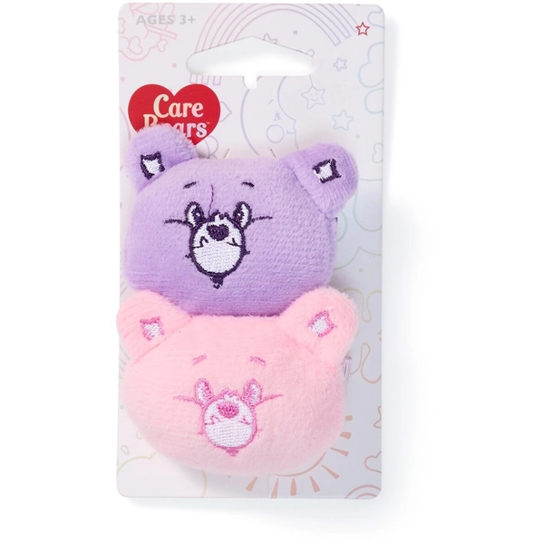 Care Bears Kids Pom Pom Hair Clips 2 Pack - Purple &amp; Pink