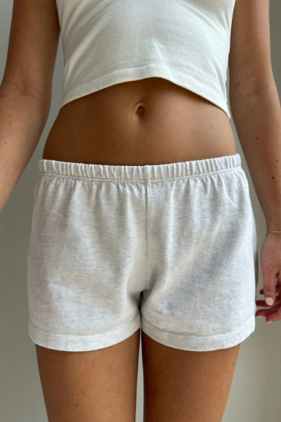 Emery Cotton Sweatshorts | Light Silver Grey / XS/S