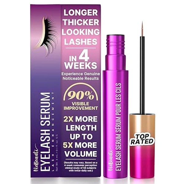 VieBeauti Premium Eyelash Growth Serum: Lash Enhancing Serum with Advanced Formula to Boost Longer Fuller and Thicker Looking Lashes - Vegan & Cruelty-Free for Sensitive Eyes 3mL 3-Month Supply - Eyelash Serum
