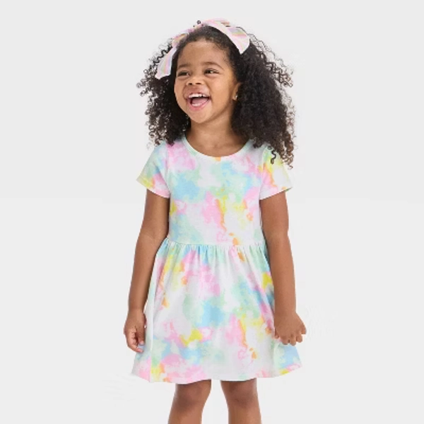 Toddler Girls' St. Patrick's Day Short Sleeve Dress - Cat & Jack™ 2T