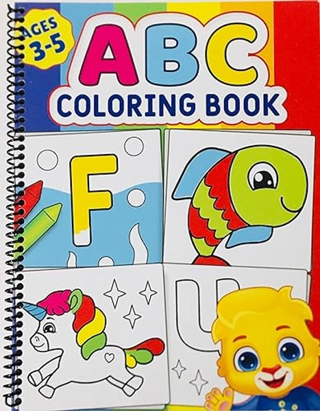 ABC Coloring Book: Color 100+ Animals, Birds, Vehicles, Fruits, Toys & Alphabets For Boys & Girls | Coloring Book for Toddlers and Preschool Kids | ... Book and Coloring Pages (Kids Ages 3-5)