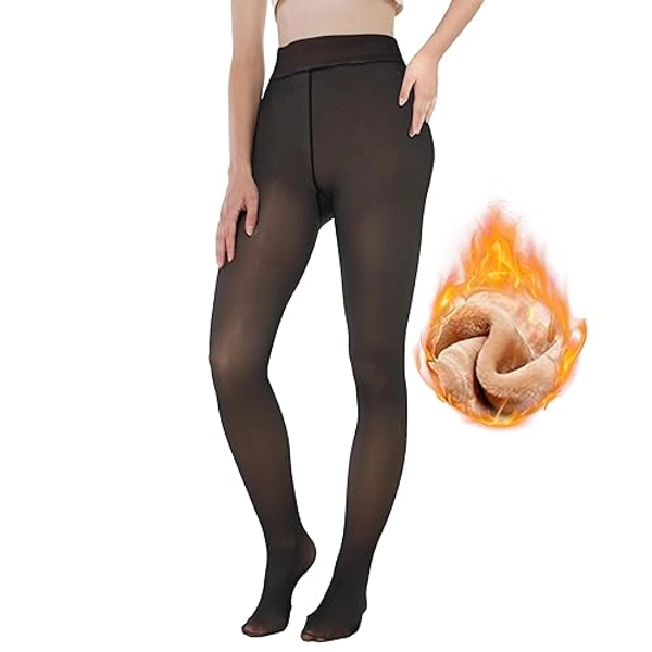 Any brand - Fleece Lined Fake Sheer Tights