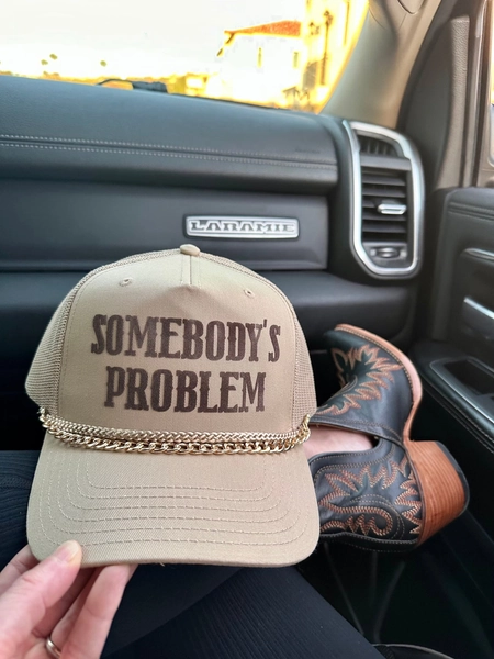 Somebody’s Problem  Khaki trucker Hat