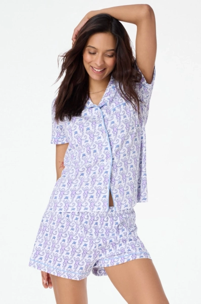 Monkey Polo Pajamas | LAVENDER / XS