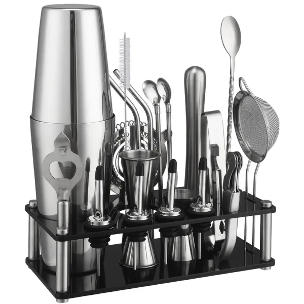 ensemble mixologue 20 pièces en acier inoxydable shaker - Temu France