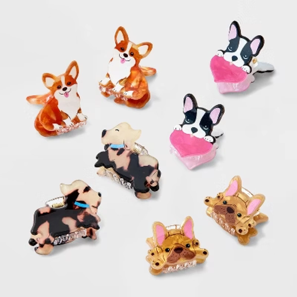 Girls' 8pk Puppy Mini Claw Set - Cat & Jack™