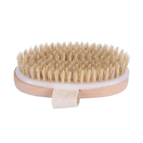 New Natural Bristle Dry Skin Exfoliation Brush Massager Face Brush Body Brush