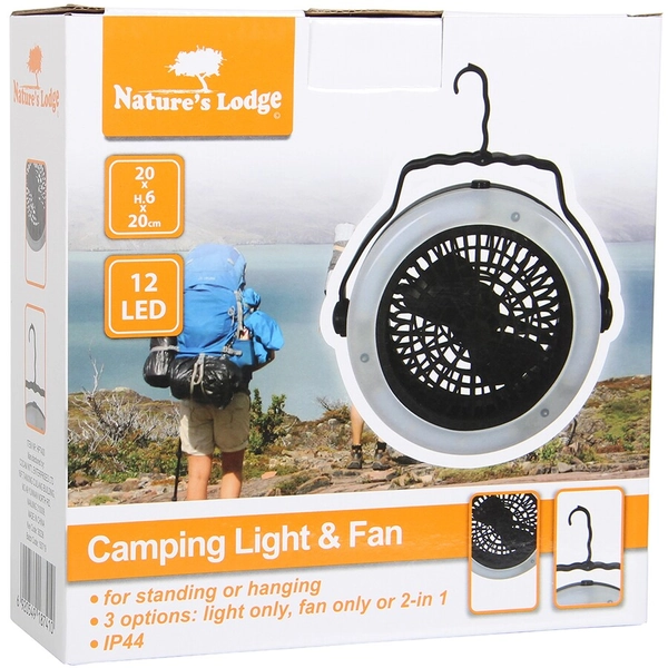 Nature's Lodge Camping Light &amp; Fan