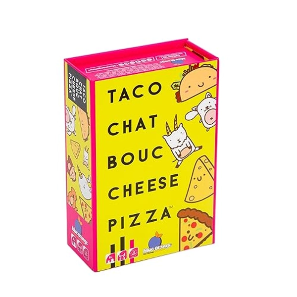 Blue Orange - Taco Chat Bouc Cheese Pizza - Jeu de Société /de Carte/ d'Ambiance et de Rapidité Idéal pour s'Amuser en Famille ou entre Amis en Soirée - De 2 à 8 Joueurs - À Partir de 8 ans - Taco Chat