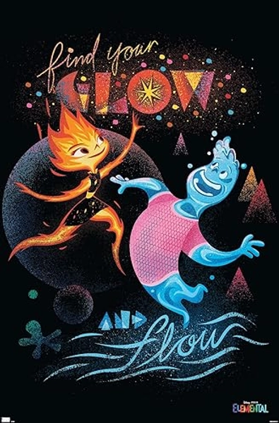 Trends International Disney Pixar Elemental - Find Your Glow Wall Poster, 34L x 22.4W, Unframed Version