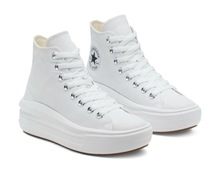 Converse Chuck Taylor All Star Move Hi 568498C Womens White Sneaker Shoes HS2013 (7)