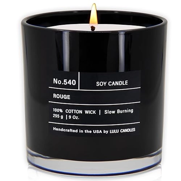 Lulu Candles | Rouge 540 | Luxury Scented Soy Jar Candle | Hand Poured in The USA | Highly Scented & Long Lasting (9 Oz.) - Rouge - 9 Oz.