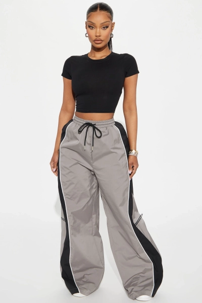 Nothing Less Windbreaker Track Pant - Charcoal/combo