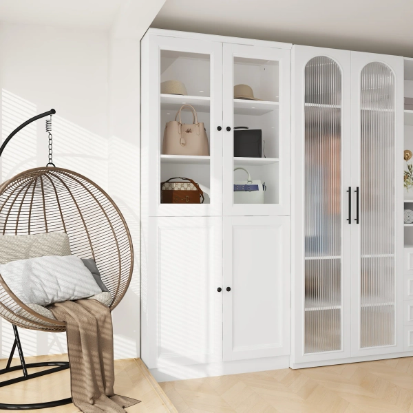 Latitude Run® Elegant Closet System With 4 Doors | Wayfair