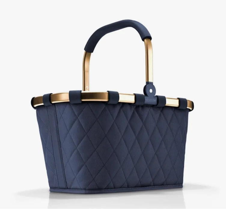 reisenthel carrybag herringbone sand – Stabiler Einkaufskorb mit viel Stauraum und praktischer Innentasche – Elegantes und wasserabweisendes Design - Herringbone Sand - Single