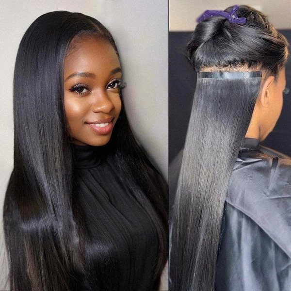 Straight Clip in Hair Extensions Real Human Hair Pieces 135g 9pcs / 7pcs with Free Gift | Straight / 20+20 / 1 Mini lron+2 Hair Clips