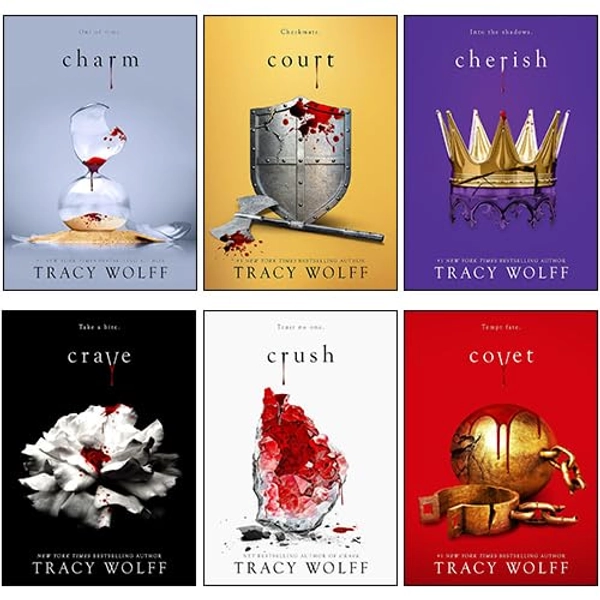 Crave Series Collection 6 Books Set By Tracy Wolff (Crave, Crush, Covet, Court, Charm & Cherish)