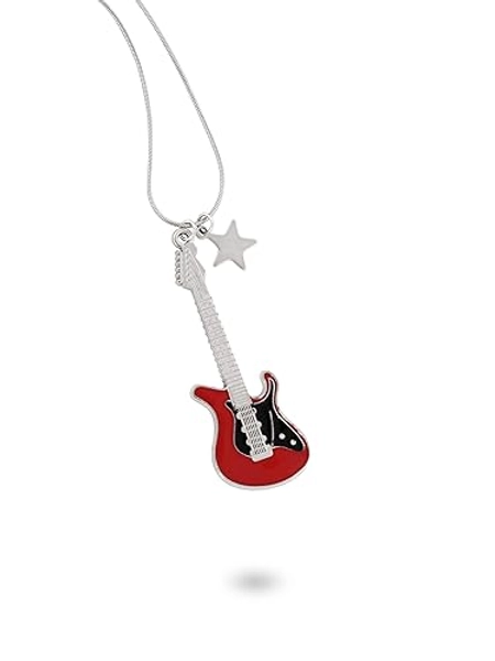 OJERRY Y2K Grunge Punk Rock Guitar Cool Pendant Necklace Jewelry for Women - Style 1