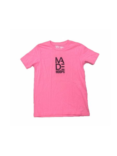 MADE Hoops Logo Tee | Pink w/ Black / YM