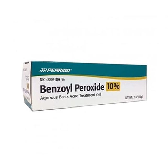 Perrigo 10% Benzoyl Peroxide Acne Treatment Gel 2.1 oz - 2.1 Fl Oz (Pack of 1)