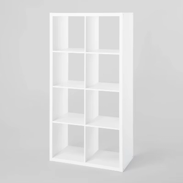 8 Cube Organizer White - Brightroom™: Decorative Bookshelf, Cubby Storage, MDF & Particle Board, 13" Compatible