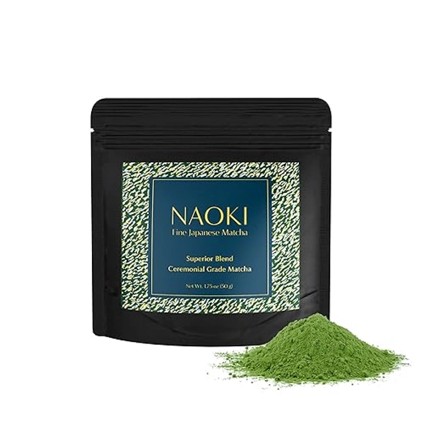 Naoki Matcha Superior Ceremonial Blend – Authentic Japanese First Harvest Ceremonial Grade Matcha Green Tea Powder from Uji, Kyoto (50g / 1.75oz) - Superior Blend - 1.75 Ounce (Pack of 1)