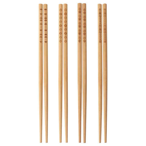 TREBENT Chopsticks, 4 pairs - bamboo