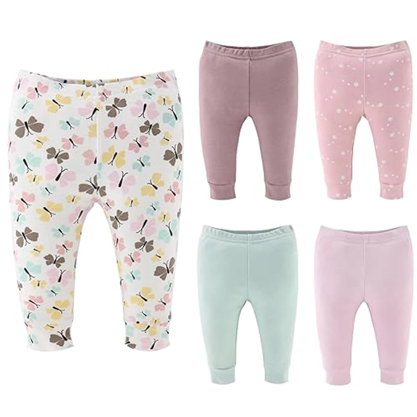 The Peanutshell Baby Girl Pants, Baby Girls' Clothing, Cotton Baby Clothes for Girls, Newborn to 24 Month Pants, Bottoms - 6-9 Months - Multicolor