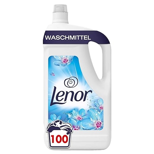 LENOR Universal Flüssigwaschmittel Aprilfrisch 100 Waschladungen, Tiefenreinheit auch bei Kaltwäsche & 3-mal länger anhaltende Frische - 5 l (1er Pack) - Neu
