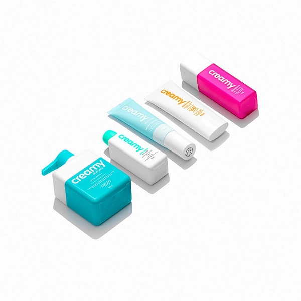 Kit Creamy Skincare Rotina Antiacne para Peles Oleosa ou Mista (5 Produtos)