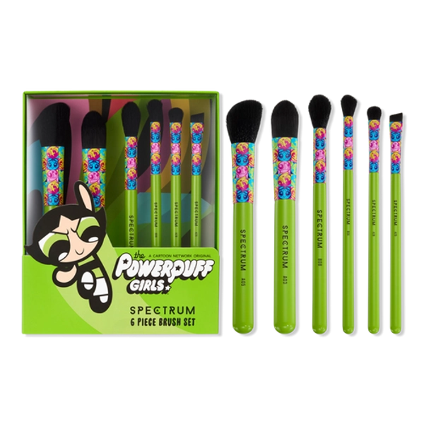 The Powerpuff Girls Buttercup 6-Piece Makeup Brush Set