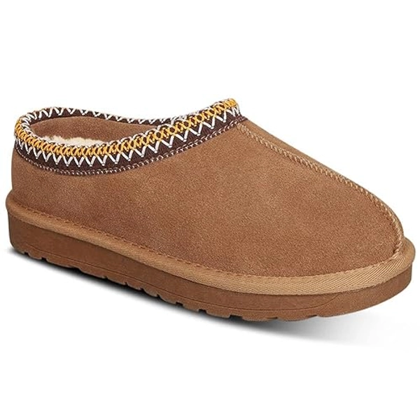 LANSGELING Women's Slippers Platform Mini Boots Short Ankle Anti-Slip Boot Fur Fleece Lined Sneakers House slippers Boot For Outdoor - 5 - Brown