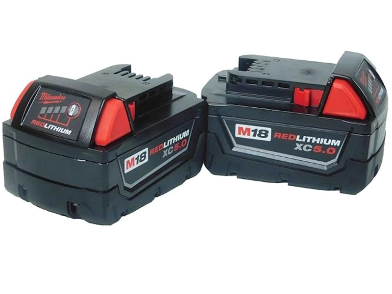 Milwaukee 48-11-1852 M18 REDLITHIUM XC 5 Ah Lithium-Ion Extended Capacity Battery (2-Pack) - 2 Count (Pack of 1)