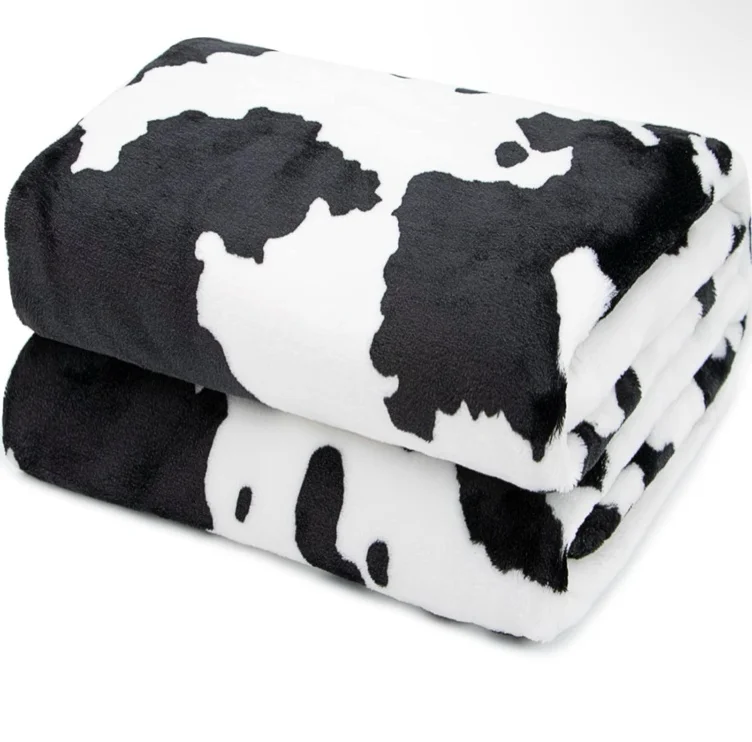 Cow Print Blanket Warm Plush Cute Black Cow Throw Blanket Soft Fleece Flannel Lightweight Throw Blankets Sofa Couch Bed Travel Cow Bedding Room Decor for Kids Teens Adults 40"x50" https://a.co/d/cIPL09W - Google Search