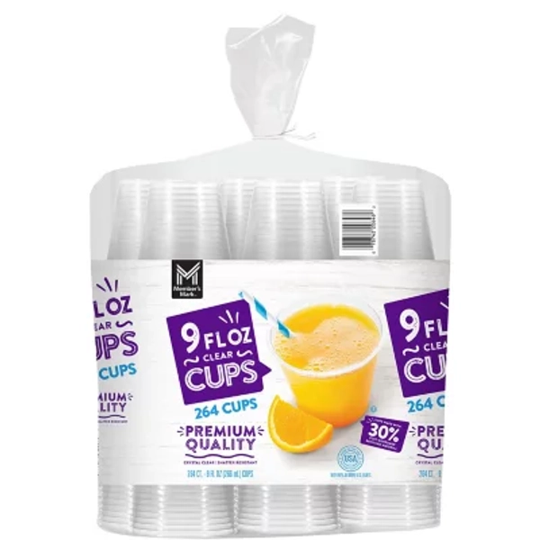 Member's Mark Clear Plastic Cups 9 oz., 264 ct. - Sam's Club