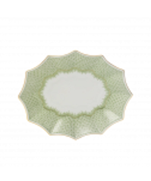 APPLE GREEN LACE MEDIUM FLUTED TRAY