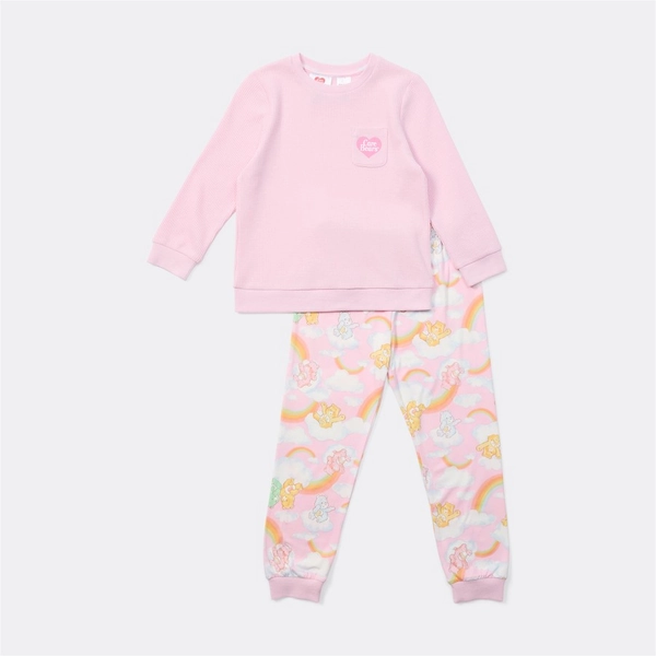 Care Bears Kids Pyjama Set - Pink - Size 2
