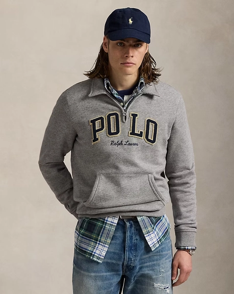 Logo Fleece Collared Sweatshirt