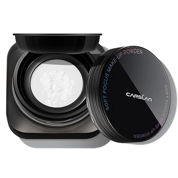 CARSLAN Soft Focus Loose Setting Powder, Waterproof, Matte, Oil Control, Shine Free, Talc-Free Face Powder Makeup, 24H Longwear Finishing Powder, 01 Translucent For Dry - 01 Translucent - 0.28 Ounce (Pack of 1)