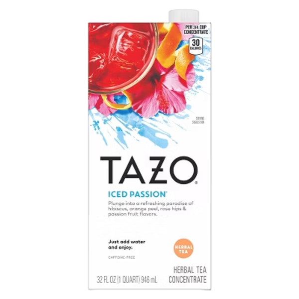 Tazo Iced Passion Tea Concentrate - 32 fl oz