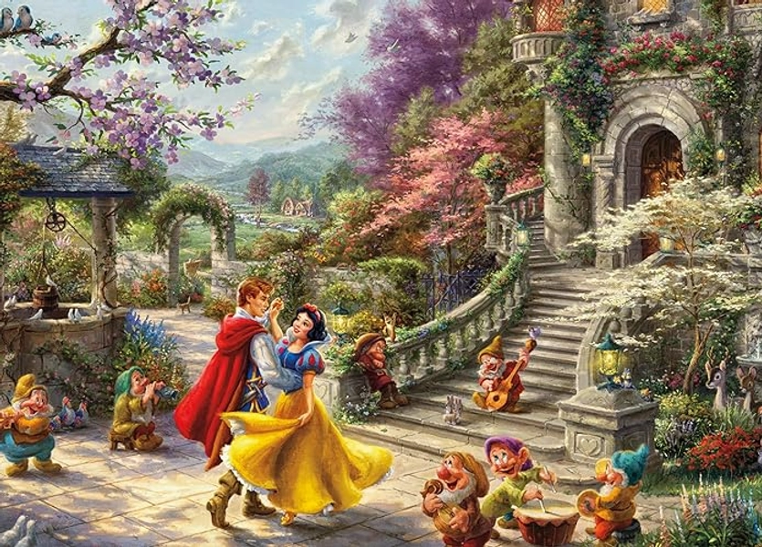 Ceaco - Disney - Thomas Kinkade - Snow White Dancing in The Sunlight - 1000 Piece Jigsaw Puzzle