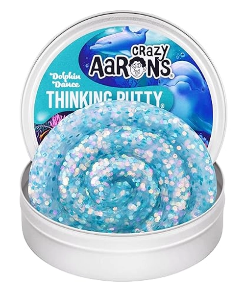 Crazy Aaron's Thinking Putty® - Dolphin Dance - See-Through Sensory Putty for Kids and Adults in a 4" Tin - Creative and Endless Fun, Stress Relief Therapy Toys, Never Dries Out - Made in USA