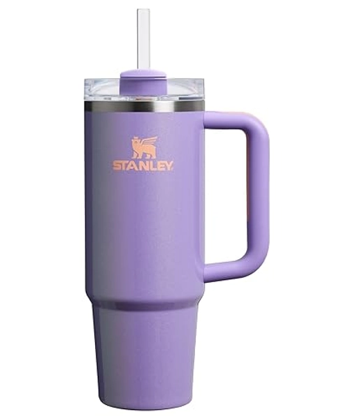 Stanley Quencher H2.0 Tumbler with Handle & Straw 30 oz | Twist On 3-Way Lid | Cupholder Compatible for Travel | Insulated Stainless Steel Cup | BPA-Free | Periwinkle Shimmer - 30 Ounces - Periwinkle Shimmer