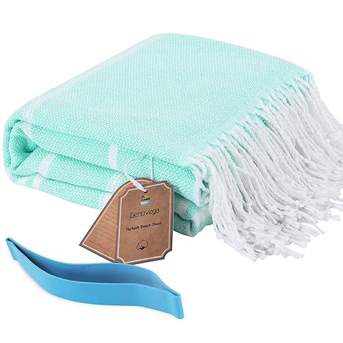 Turkish Beach Pool Towel with Elastic Band Oversized Sand Free Quick Dry Sandproof Cute Compact Lightweighter Thin Extra Large Xl Big Adult Clearance Resistant Travel Essentials Accessories Must Haves